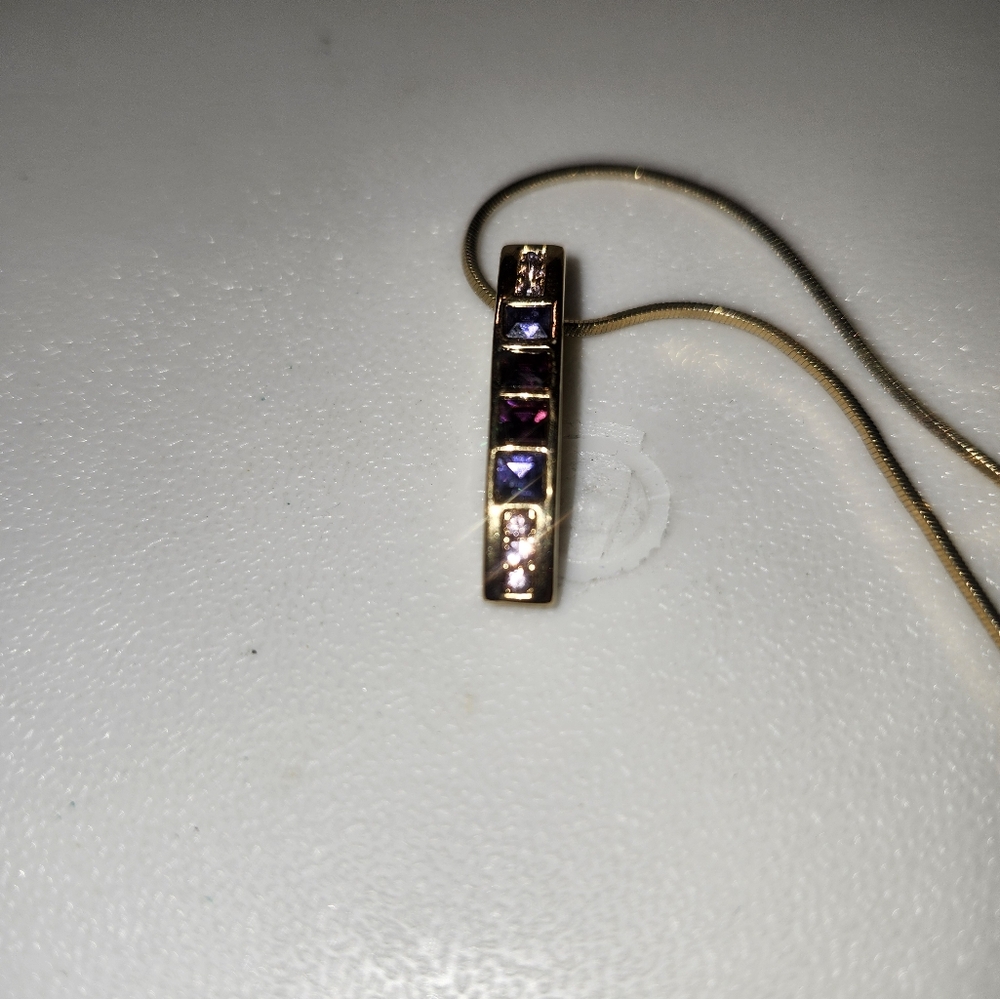 LIA SOPHIA Gold, Pink, and Purple Necklace - Picture 4 of 4